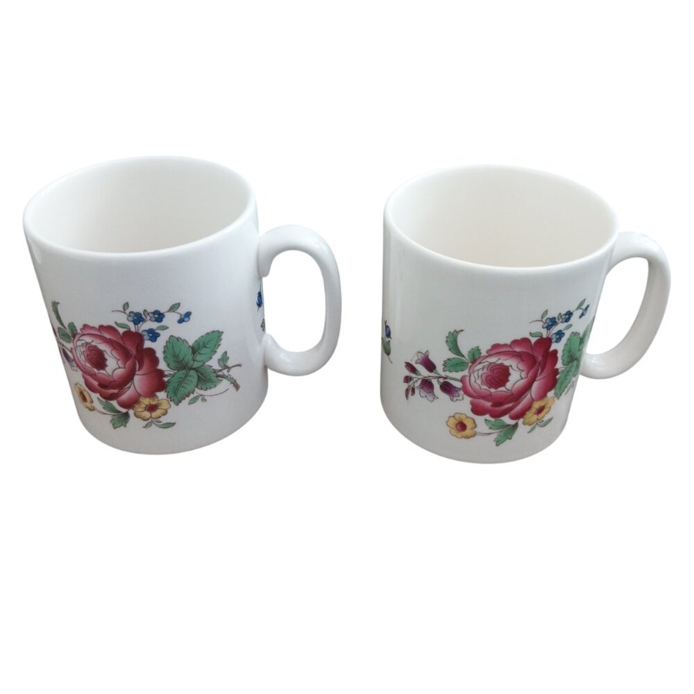 Spode Marlborough Sprays Mug Bundle Set of 4 Like New Cream with Floral Design - Picture 7 of 14